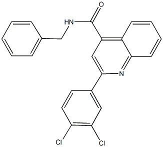 N-benzyl-2-(3,4-dichlorophenyl)-4-quinolinecarboxamide Structure