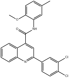 2-(3,4-dichlorophenyl)-N-(2-methoxy-5-methylphenyl)-4-quinolinecarboxamide Structure