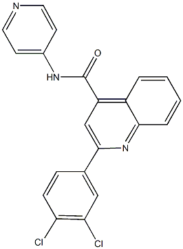 2-(3,4-dichlorophenyl)-N-(4-pyridinyl)-4-quinolinecarboxamide Structure