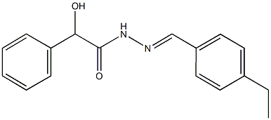 N'-(4-ethylbenzylidene)-2-hydroxy-2-phenylacetohydrazide Structure