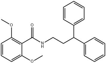 N-(3,3-diphenylpropyl)-2,6-dimethoxybenzamide Struktur