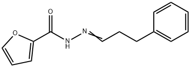 N'-(3-phenylpropylidene)-2-furohydrazide 化学構造式