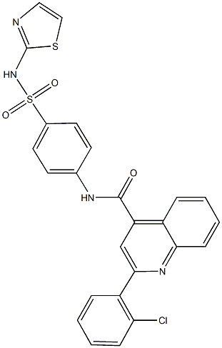 2-(2-chlorophenyl)-N-{4-[(1,3-thiazol-2-ylamino)sulfonyl]phenyl}-4-quinolinecarboxamide Structure