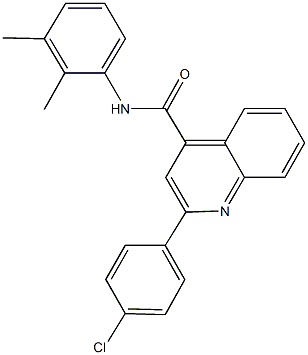 2-(4-chlorophenyl)-N-(2,3-dimethylphenyl)-4-quinolinecarboxamide 结构式
