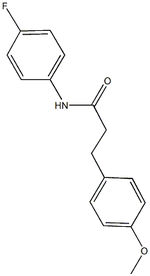 N-(4-fluorophenyl)-3-(4-methoxyphenyl)propanamide 化学構造式