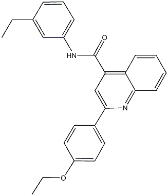 2-(4-ethoxyphenyl)-N-(3-ethylphenyl)-4-quinolinecarboxamide Struktur