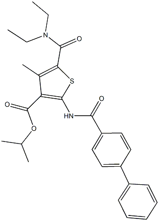 549539-97-1 isopropyl 2-[([1,1'-biphenyl]-4-ylcarbonyl)amino]-5-[(diethylamino)carbonyl]-4-methyl-3-thiophenecarboxylate