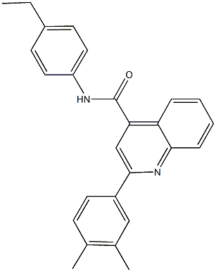 2-(3,4-dimethylphenyl)-N-(4-ethylphenyl)-4-quinolinecarboxamide 化学構造式