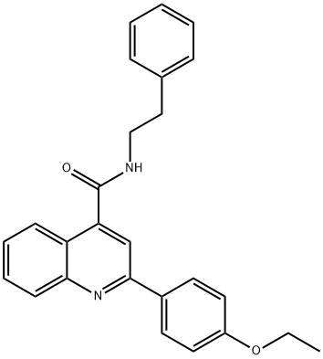 2-(4-ethoxyphenyl)-N-(2-phenylethyl)-4-quinolinecarboxamide 结构式