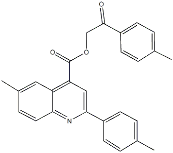 550301-55-8 2-(4-methylphenyl)-2-oxoethyl 6-methyl-2-(4-methylphenyl)-4-quinolinecarboxylate