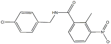 N-(4-chlorobenzyl)-3-nitro-2-methylbenzamide 结构式