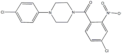 1-{4-chloro-2-nitrobenzoyl}-4-(4-chlorophenyl)piperazine,550306-34-8,结构式