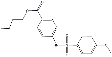 butyl 4-{[(4-methoxyphenyl)sulfonyl]amino}benzoate Structure
