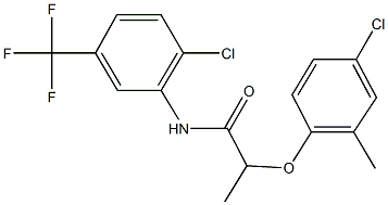 2-(4-chloro-2-methylphenoxy)-N-[2-chloro-5-(trifluoromethyl)phenyl]propanamide Struktur