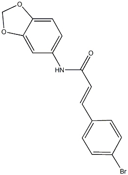N-(1,3-benzodioxol-5-yl)-3-(4-bromophenyl)acrylamide Struktur