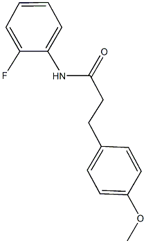 N-(2-fluorophenyl)-3-(4-methoxyphenyl)propanamide 化学構造式