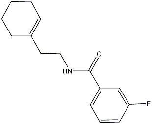 N-[2-(1-cyclohexen-1-yl)ethyl]-3-fluorobenzamide 结构式