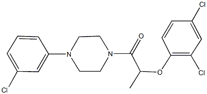 1-(3-chlorophenyl)-4-[2-(2,4-dichlorophenoxy)propanoyl]piperazine Structure