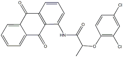 2-(2,4-dichlorophenoxy)-N-(9,10-dioxo-9,10-dihydro-1-anthracenyl)propanamide 结构式