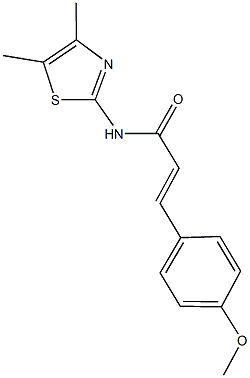 N-(4,5-dimethyl-1,3-thiazol-2-yl)-3-(4-methoxyphenyl)acrylamide 化学構造式