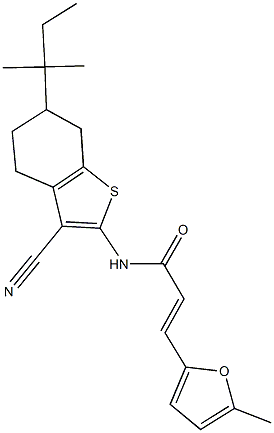 551898-78-3 N-(3-cyano-6-tert-pentyl-4,5,6,7-tetrahydro-1-benzothien-2-yl)-3-(5-methyl-2-furyl)acrylamide