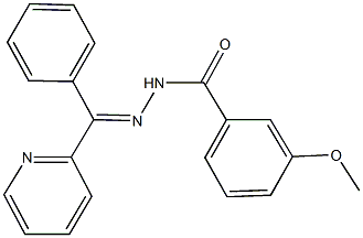 3-methoxy-N'-[phenyl(2-pyridinyl)methylene]benzohydrazide 化学構造式