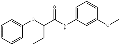 N-(3-methoxyphenyl)-2-phenoxybutanamide 结构式