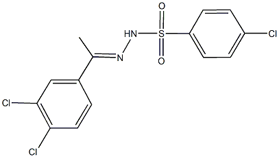 4-chloro-N'-[1-(3,4-dichlorophenyl)ethylidene]benzenesulfonohydrazide,551911-49-0,结构式