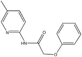 N-(5-methyl-2-pyridinyl)-2-phenoxyacetamide 化学構造式