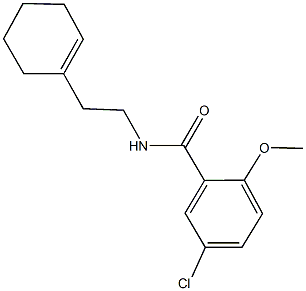 5-chloro-N-[2-(1-cyclohexen-1-yl)ethyl]-2-methoxybenzamide,551914-79-5,结构式