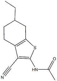 N-(3-cyano-6-ethyl-4,5,6,7-tetrahydro-1-benzothien-2-yl)acetamide Structure