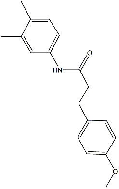 N-(3,4-dimethylphenyl)-3-(4-methoxyphenyl)propanamide 化学構造式