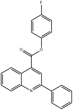 4-fluorophenyl 2-phenyl-4-quinolinecarboxylate 化学構造式