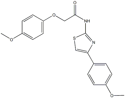 2-(4-methoxyphenoxy)-N-[4-(4-methoxyphenyl)-1,3-thiazol-2-yl]acetamide Struktur