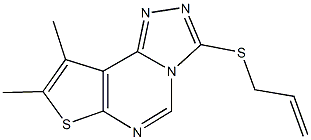 allyl 8,9-dimethylthieno[3,2-e][1,2,4]triazolo[4,3-c]pyrimidin-3-yl sulfide 结构式