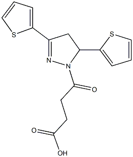 4-[3,5-di(2-thienyl)-4,5-dihydro-1H-pyrazol-1-yl]-4-oxobutanoic acid,554405-49-1,结构式