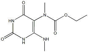 ethyl methyl[6-(methylamino)-2,4-dioxo-1,2,3,4-tetrahydropyrimidin-5-yl]carbamate Structure