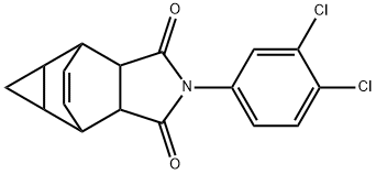 4-(3,4-dichlorophenyl)-4-azatetracyclo[5.3.2.0~2,6~.0~8,10~]dodec-11-ene-3,5-dione Structure