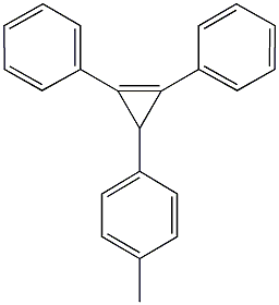 1-(2,3-diphenyl-2-cyclopropen-1-yl)-4-methylbenzene Structure