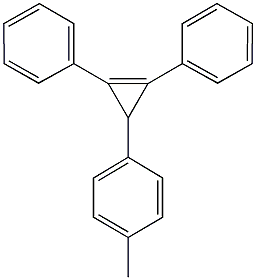 1-(2,3-diphenyl-2-cyclopropen-1-yl)-4-methylbenzene,55509-44-9,结构式