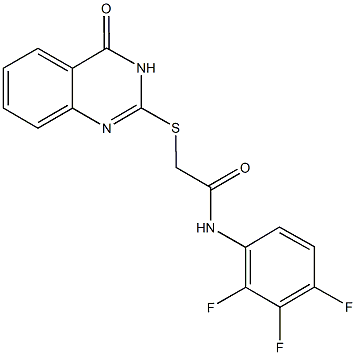 2-[(4-oxo-3,4-dihydro-2-quinazolinyl)sulfanyl]-N-(2,3,4-trifluorophenyl)acetamide Struktur