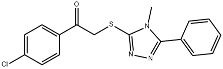 1-(4-chlorophenyl)-2-[(4-methyl-5-phenyl-4H-1,2,4-triazol-3-yl)sulfanyl]ethanone|