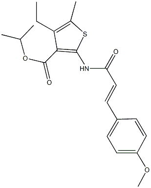 isopropyl 4-ethyl-2-{[3-(4-methoxyphenyl)acryloyl]amino}-5-methyl-3-thiophenecarboxylate|