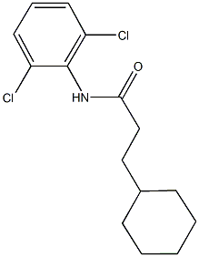 3-cyclohexyl-N-(2,6-dichlorophenyl)propanamide Struktur