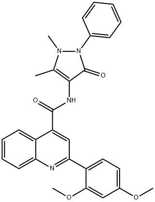 557779-62-1 2-(2,4-dimethoxyphenyl)-N-(1,5-dimethyl-3-oxo-2-phenyl-2,3-dihydro-1H-pyrazol-4-yl)-4-quinolinecarboxamide