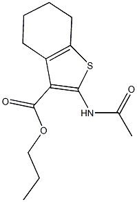 propyl 2-(acetylamino)-4,5,6,7-tetrahydro-1-benzothiophene-3-carboxylate Structure