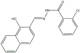 2-chloro-N'-[(1-hydroxy-2-naphthyl)methylene]benzohydrazide 化学構造式