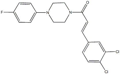 1-[3-(3,4-dichlorophenyl)acryloyl]-4-(4-fluorophenyl)piperazine Structure