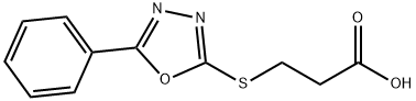 3-[(5-phenyl-1,3,4-oxadiazol-2-yl)sulfanyl]propanoic acid 化学構造式