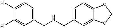 N-(1,3-benzodioxol-5-ylmethyl)-N-(3,4-dichlorobenzyl)amine 结构式